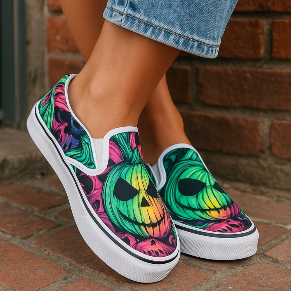 Raad awesome Halloween slip ons!! Unisex
